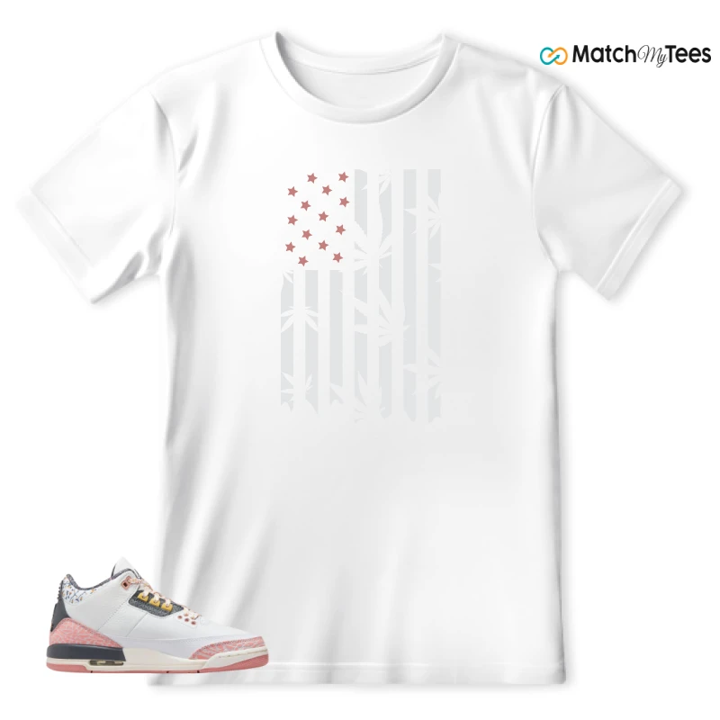 NIKE AIR JORDAN 3 GS RED STARDUST SNEAKER Matching Tees t-shirt
