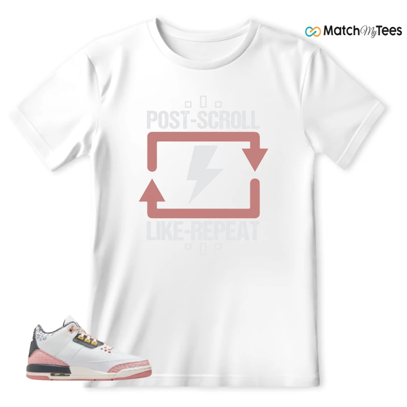NIKE AIR JORDAN 3 GS RED STARDUST SNEAKER Matching Tees t-shirt