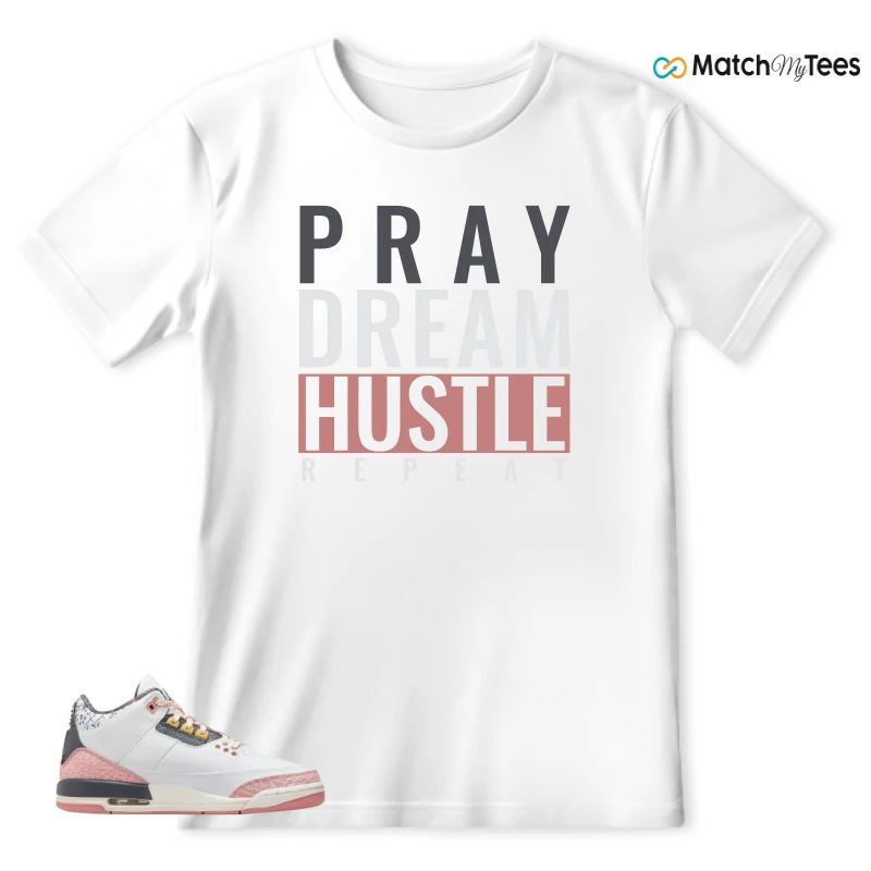 NIKE AIR JORDAN 3 GS RED STARDUST SNEAKER Matching Tees t-shirt