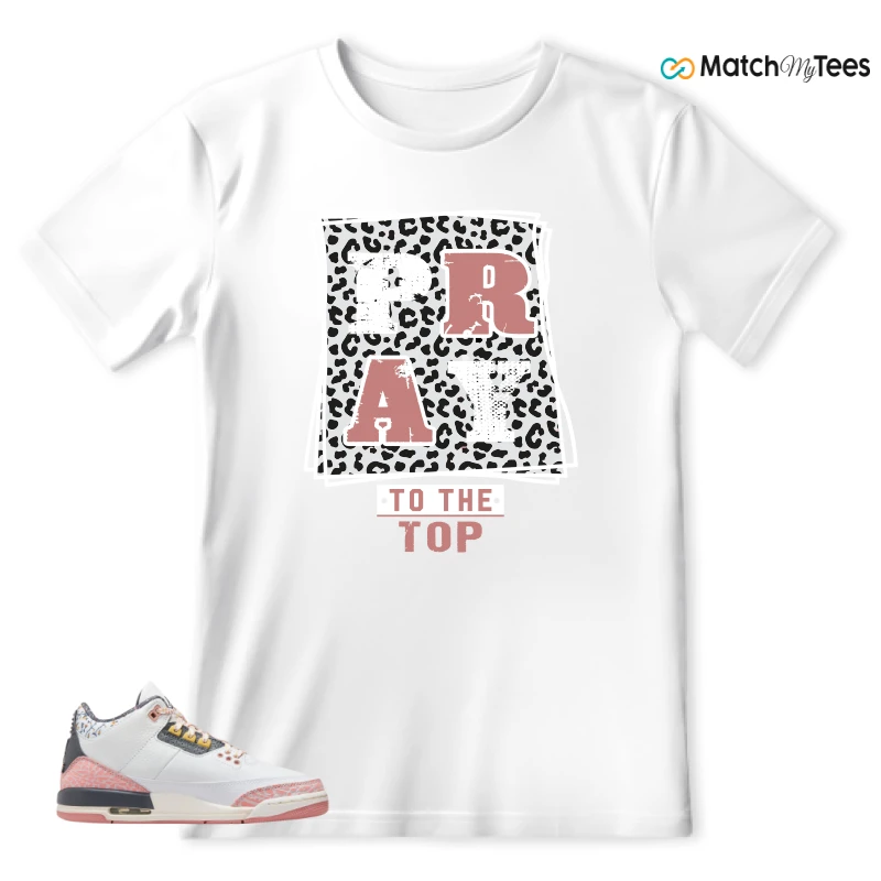 NIKE AIR JORDAN 3 GS RED STARDUST SNEAKER Matching Tees t-shirt