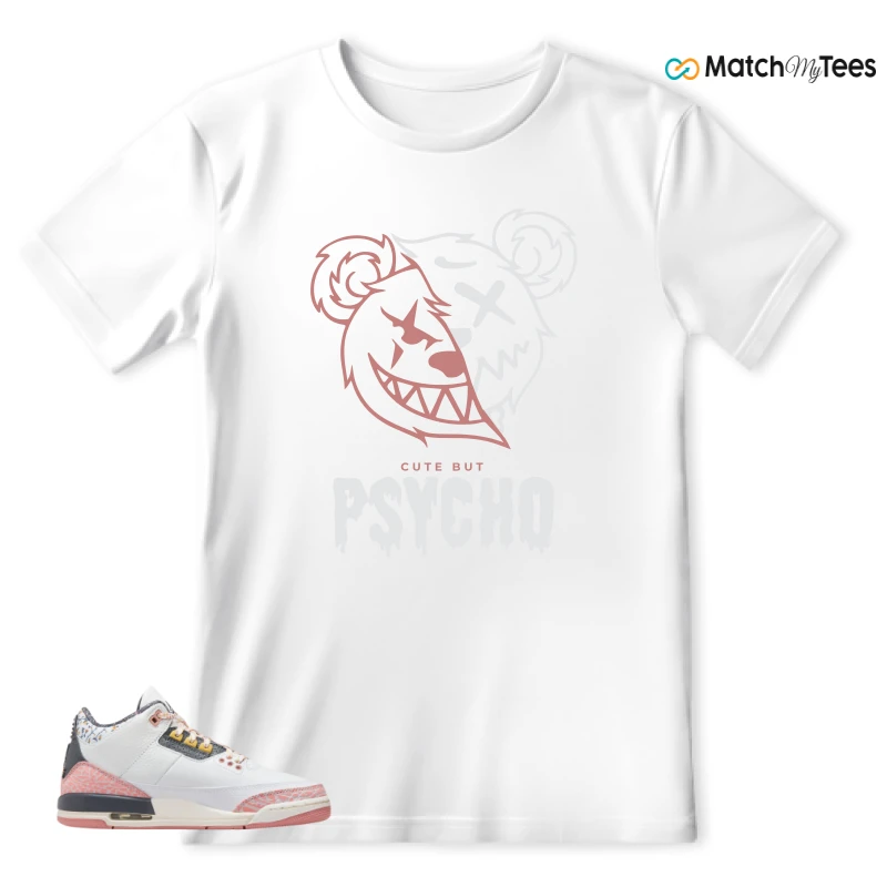 NIKE AIR JORDAN 3 GS RED STARDUST SNEAKER Matching Tees t-shirt