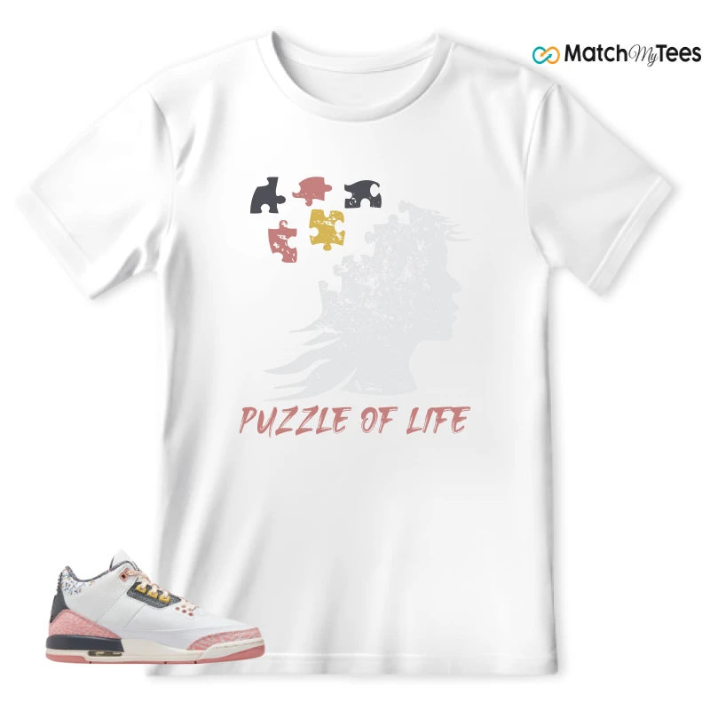 NIKE AIR JORDAN 3 GS RED STARDUST SNEAKER Matching Tees t-shirt