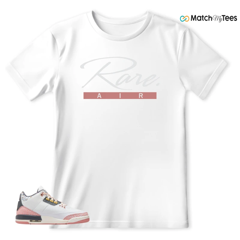 NIKE AIR JORDAN 3 GS RED STARDUST SNEAKER Matching Tees t-shirt