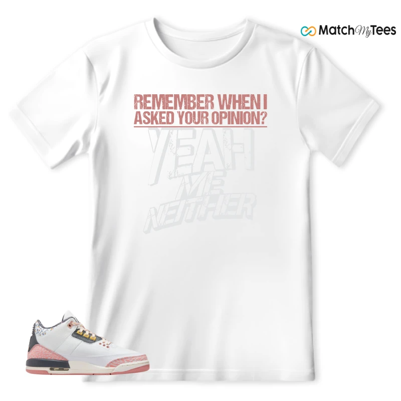 NIKE AIR JORDAN 3 GS RED STARDUST SNEAKER Matching Tees t-shirt