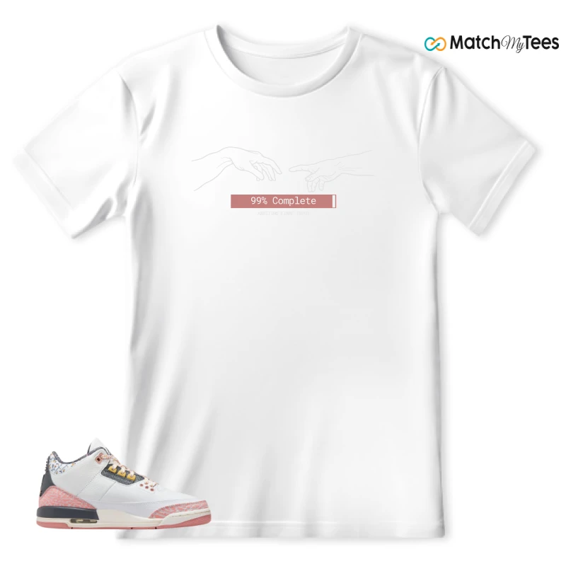 NIKE AIR JORDAN 3 GS RED STARDUST SNEAKER Matching Tees t-shirt