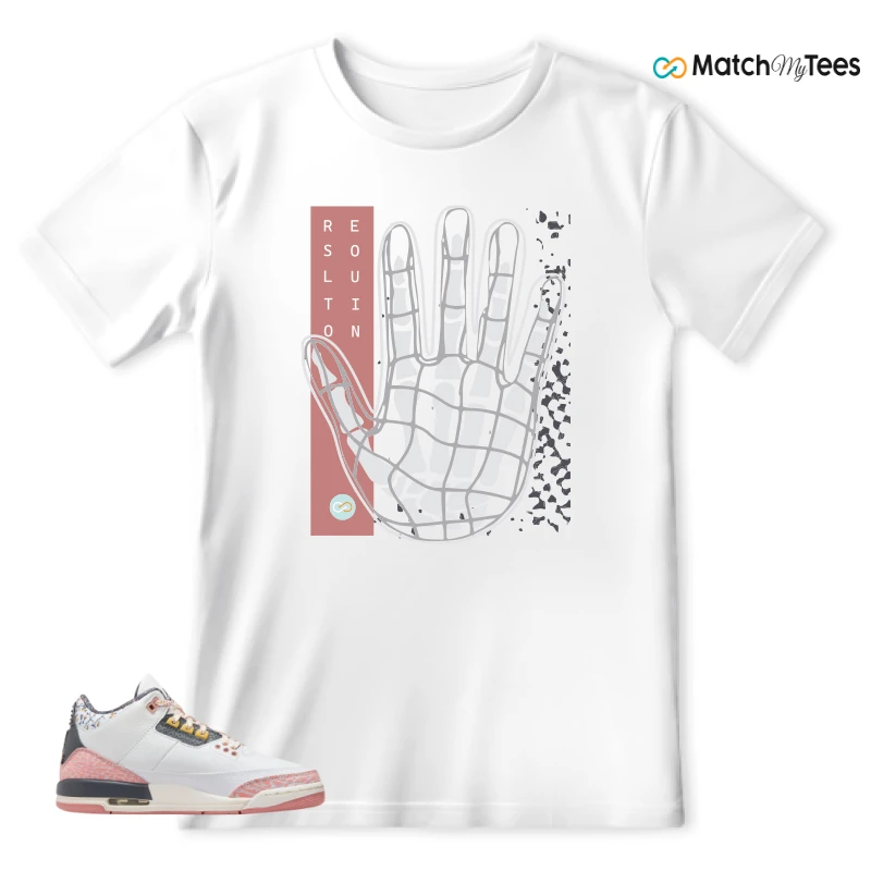 NIKE AIR JORDAN 3 GS RED STARDUST SNEAKER Matching Tees t-shirt