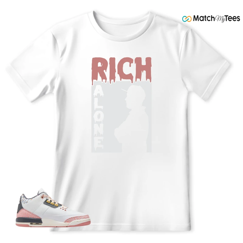 NIKE AIR JORDAN 3 GS RED STARDUST SNEAKER Matching Tees t-shirt