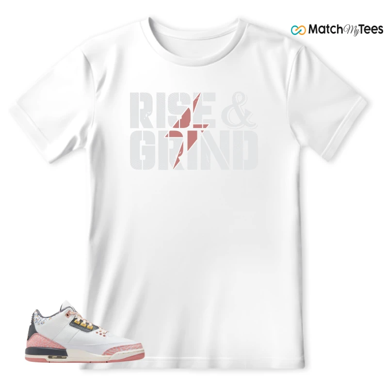 NIKE AIR JORDAN 3 GS RED STARDUST SNEAKER Matching Tees t-shirt