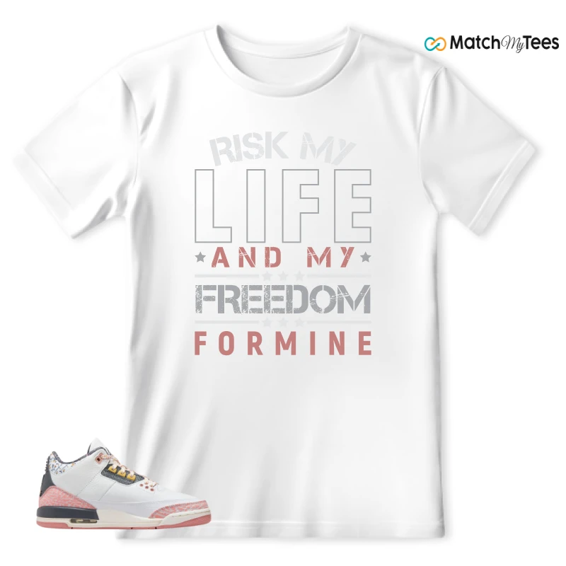 NIKE AIR JORDAN 3 GS RED STARDUST SNEAKER Matching Tees t-shirt