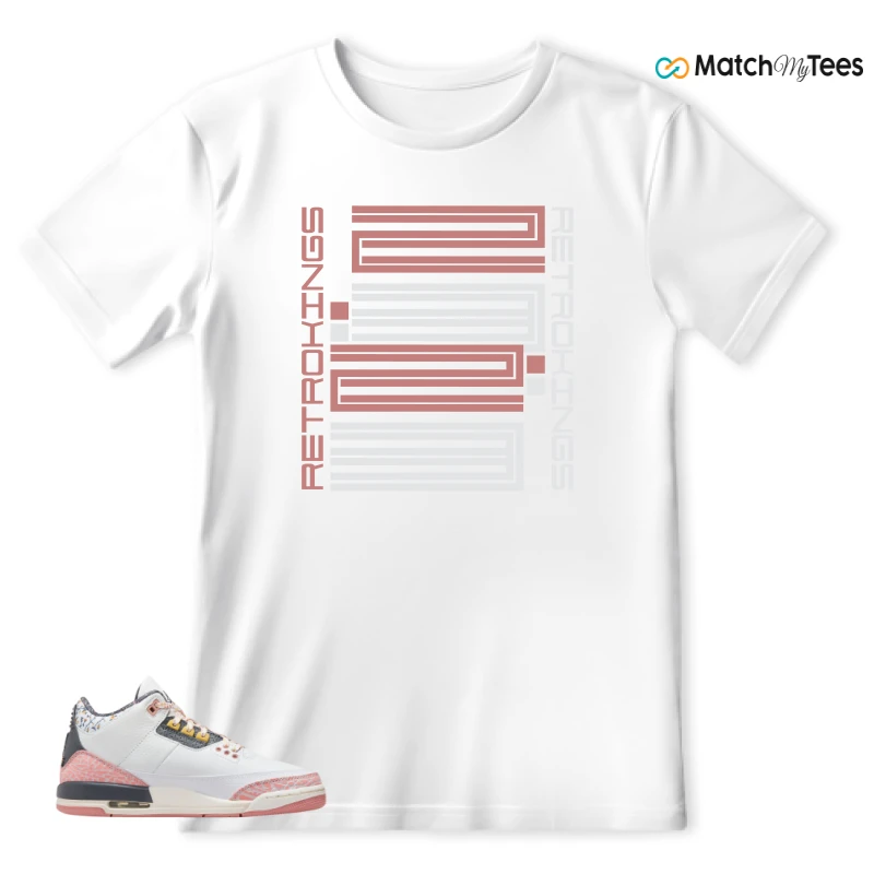 NIKE AIR JORDAN 3 GS RED STARDUST SNEAKER Matching Tees t-shirt