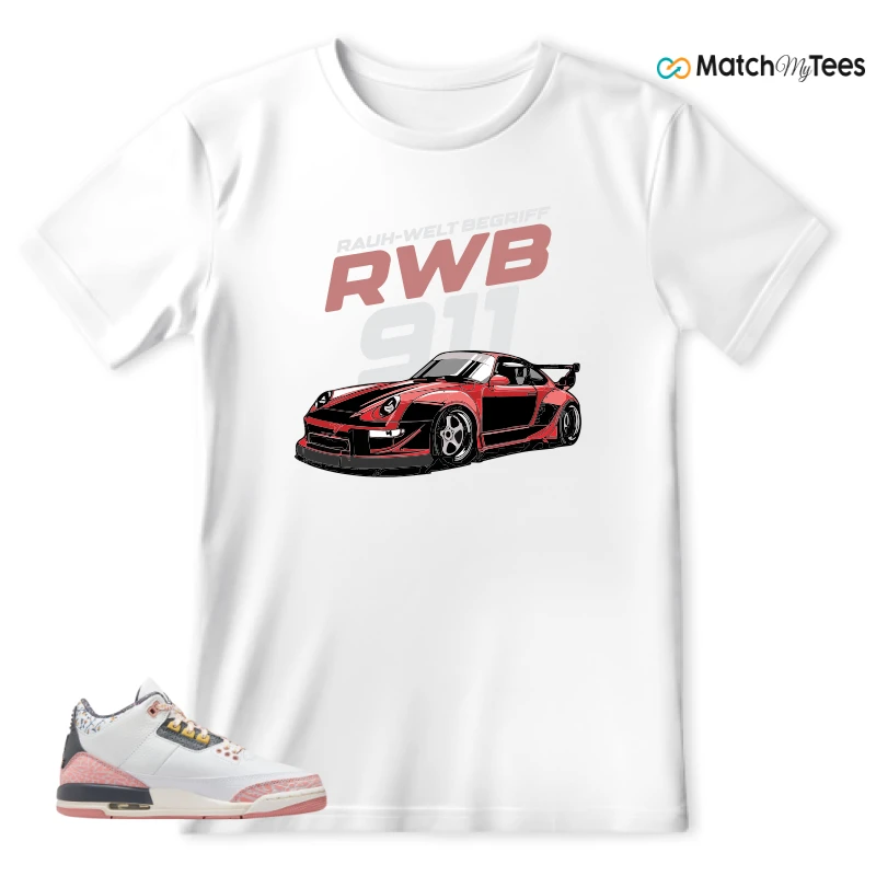 NIKE AIR JORDAN 3 GS RED STARDUST SNEAKER Matching Tees t-shirt