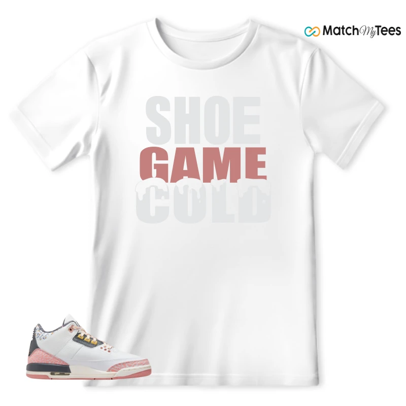 NIKE AIR JORDAN 3 GS RED STARDUST SNEAKER Matching Tees t-shirt
