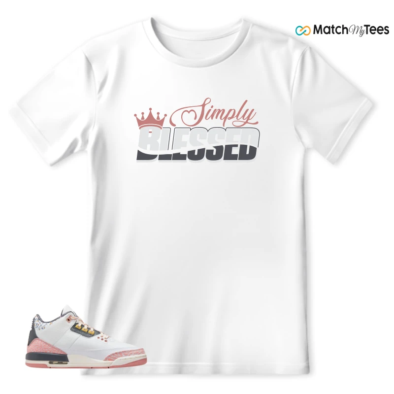 NIKE AIR JORDAN 3 GS RED STARDUST SNEAKER Matching Tees t-shirt