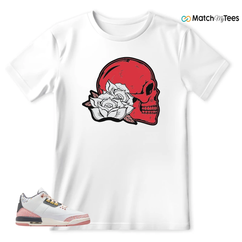 NIKE AIR JORDAN 3 GS RED STARDUST SNEAKER Matching Tees t-shirt
