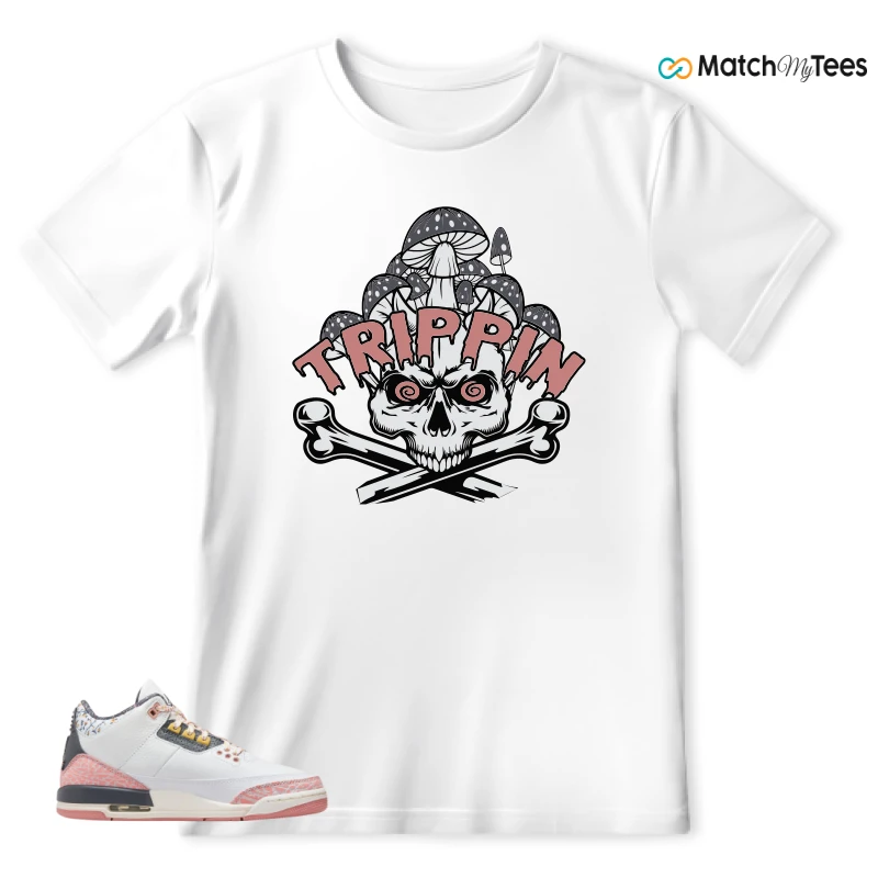 NIKE AIR JORDAN 3 GS RED STARDUST SNEAKER Matching Tees t-shirt