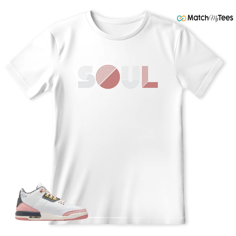 NIKE AIR JORDAN 3 GS RED STARDUST SNEAKER Matching Tees t-shirt