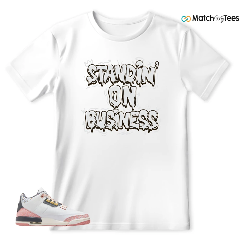 NIKE AIR JORDAN 3 GS RED STARDUST SNEAKER Matching Tees t-shirt