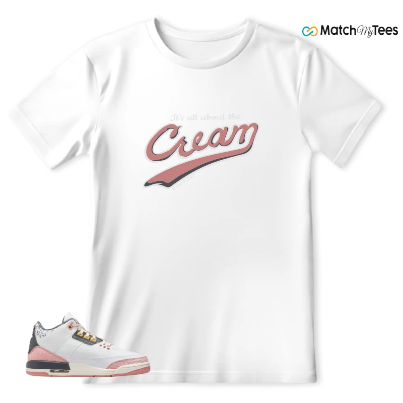 NIKE AIR JORDAN 3 GS RED STARDUST SNEAKER Matching Tees t-shirt
