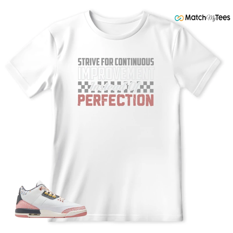NIKE AIR JORDAN 3 GS RED STARDUST SNEAKER Matching Tees t-shirt