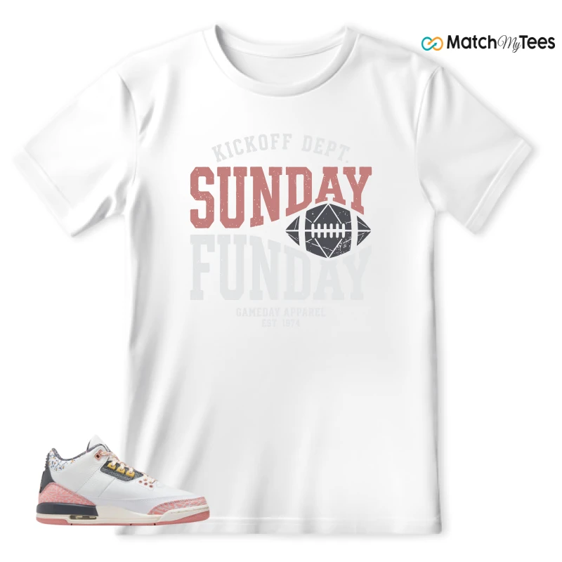 NIKE AIR JORDAN 3 GS RED STARDUST SNEAKER Matching Tees t-shirt