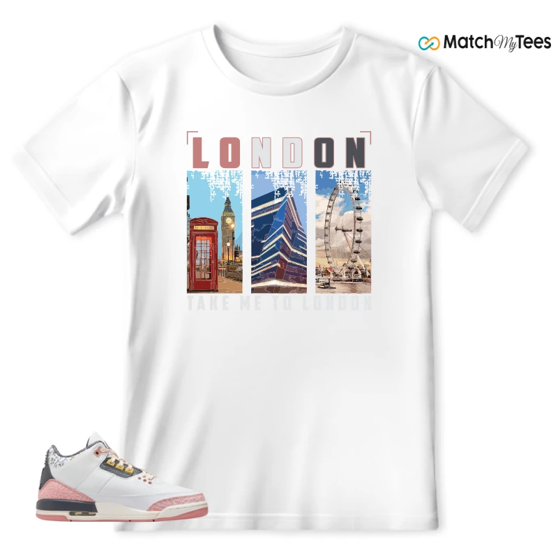 NIKE AIR JORDAN 3 GS RED STARDUST SNEAKER Matching Tees t-shirt
