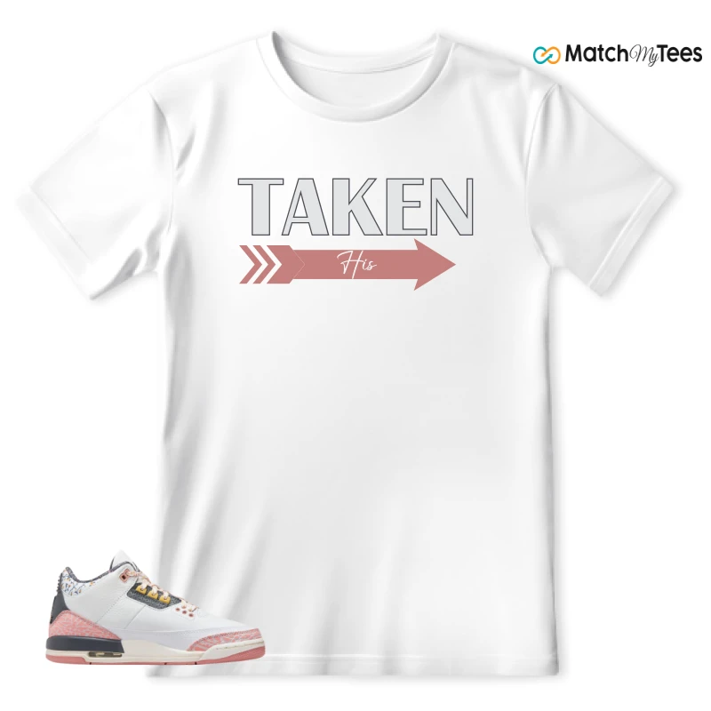 NIKE AIR JORDAN 3 GS RED STARDUST SNEAKER Matching Tees t-shirt