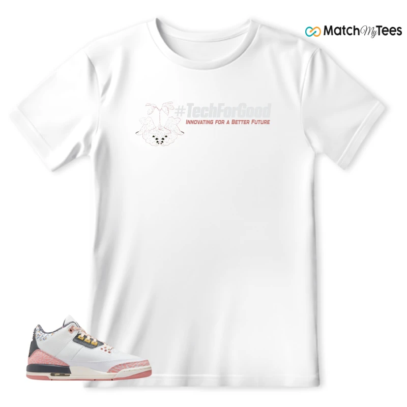 NIKE AIR JORDAN 3 GS RED STARDUST SNEAKER Matching Tees t-shirt