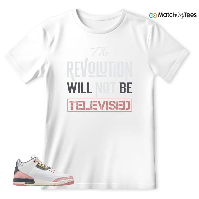 NIKE AIR JORDAN 3 GS RED STARDUST SNEAKER Matching Tees t-shirt