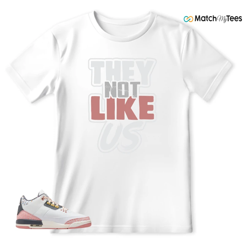 NIKE AIR JORDAN 3 GS RED STARDUST SNEAKER Matching Tees t-shirt