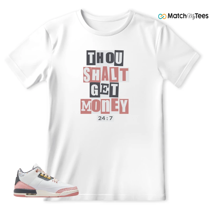 NIKE AIR JORDAN 3 GS RED STARDUST SNEAKER Matching Tees t-shirt
