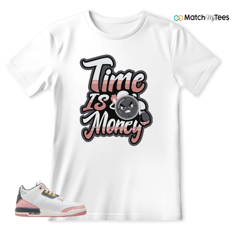 NIKE AIR JORDAN 3 GS RED STARDUST SNEAKER Matching Tees t-shirt