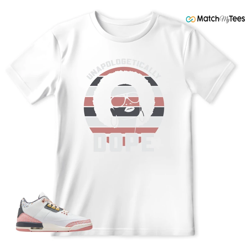 NIKE AIR JORDAN 3 GS RED STARDUST SNEAKER Matching Tees t-shirt