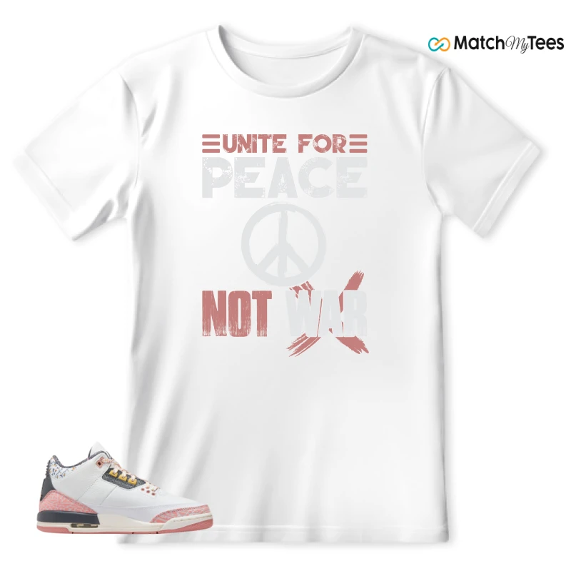 NIKE AIR JORDAN 3 GS RED STARDUST SNEAKER Matching Tees t-shirt