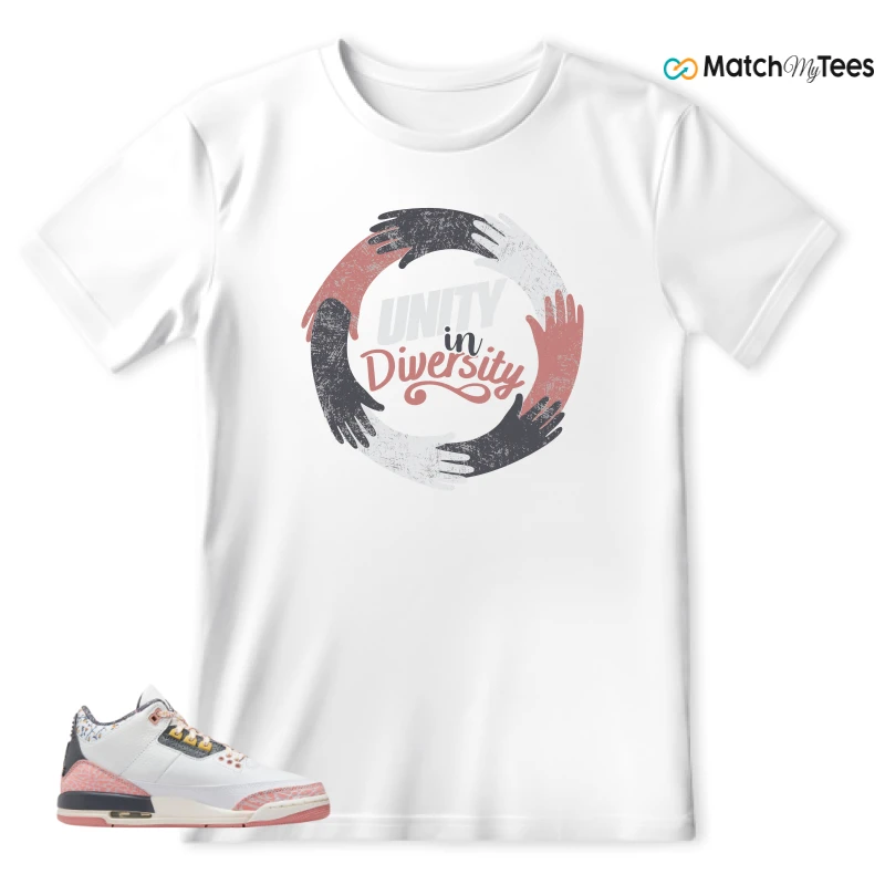 NIKE AIR JORDAN 3 GS RED STARDUST SNEAKER Matching Tees t-shirt
