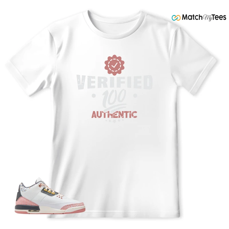 NIKE AIR JORDAN 3 GS RED STARDUST SNEAKER Matching Tees t-shirt