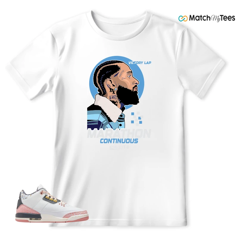NIKE AIR JORDAN 3 GS RED STARDUST SNEAKER Matching Tees t-shirt