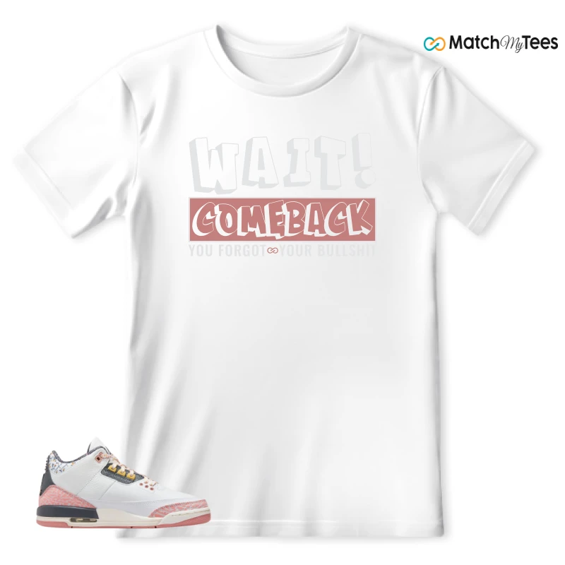 NIKE AIR JORDAN 3 GS RED STARDUST SNEAKER Matching Tees t-shirt