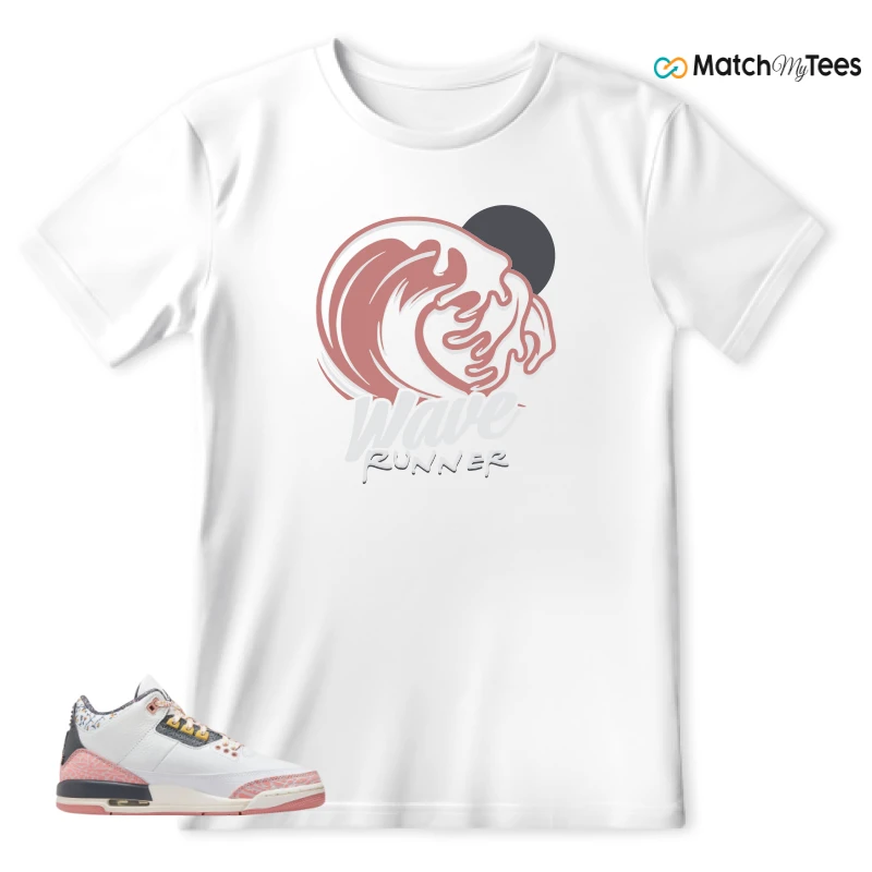 NIKE AIR JORDAN 3 GS RED STARDUST SNEAKER Matching Tees t-shirt