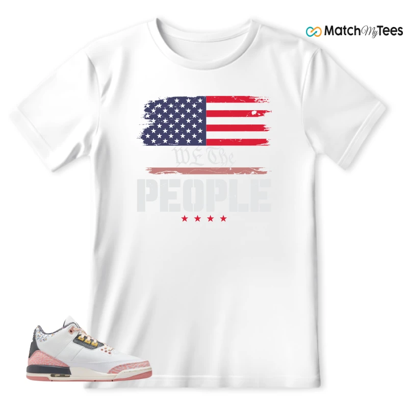 NIKE AIR JORDAN 3 GS RED STARDUST SNEAKER Matching Tees t-shirt