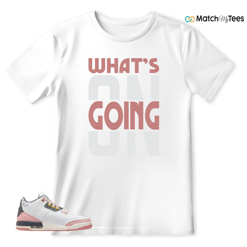 NIKE AIR JORDAN 3 GS RED STARDUST SNEAKER Matching Tees t-shirt