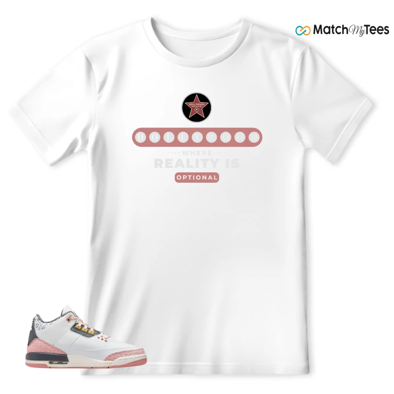 NIKE AIR JORDAN 3 GS RED STARDUST SNEAKER Matching Tees t-shirt