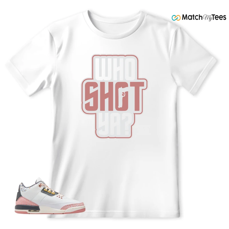 NIKE AIR JORDAN 3 GS RED STARDUST SNEAKER Matching Tees t-shirt