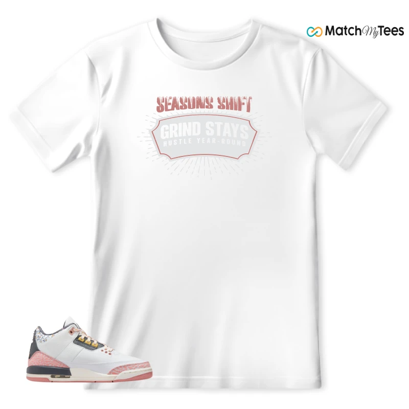 NIKE AIR JORDAN 3 GS RED STARDUST SNEAKER Matching Tees t-shirt