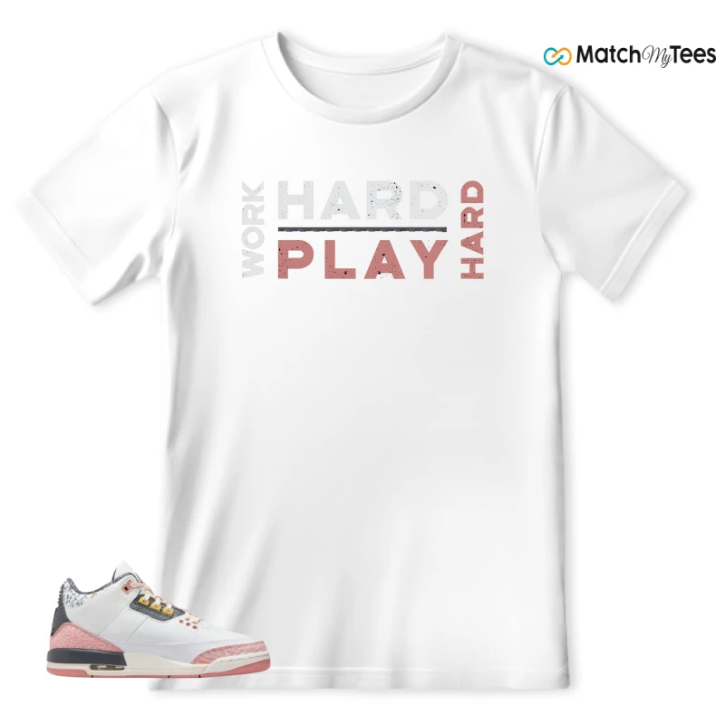 NIKE AIR JORDAN 3 GS RED STARDUST SNEAKER Matching Tees t-shirt