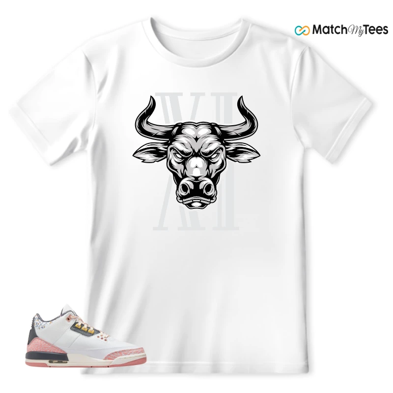NIKE AIR JORDAN 3 GS RED STARDUST SNEAKER Matching Tees t-shirt