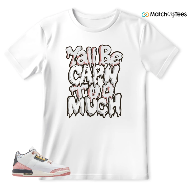 NIKE AIR JORDAN 3 GS RED STARDUST SNEAKER Matching Tees t-shirt