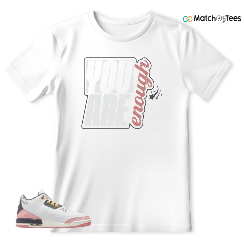 NIKE AIR JORDAN 3 GS RED STARDUST SNEAKER Matching Tees t-shirt