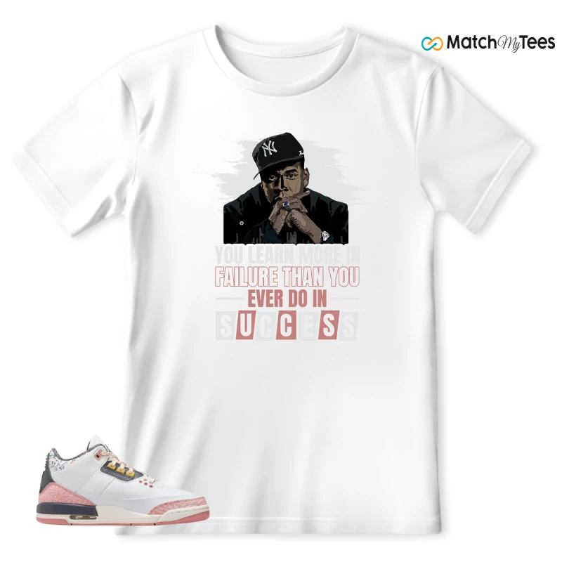 NIKE AIR JORDAN 3 GS RED STARDUST SNEAKER Matching Tees t-shirt