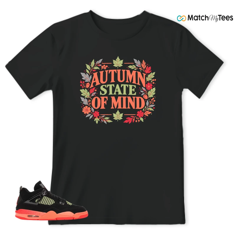NIKE AIR JORDAN 4 BLACK INFRARED 23 SNEAKER Matching Tees t-shirt