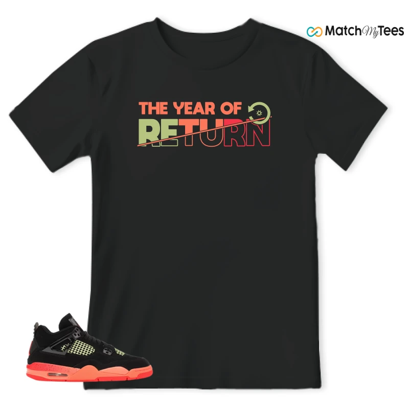 NIKE AIR JORDAN 4 BLACK INFRARED 23 SNEAKER Matching Tees t-shirt